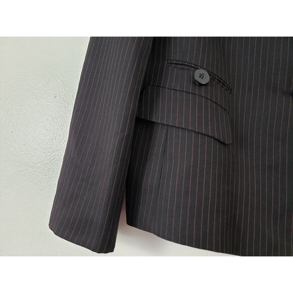 (Ma) Le Suit Jacket Womens Size 14 Lined Blazer Stripe Office Siren Office core - Picture 3 of 8